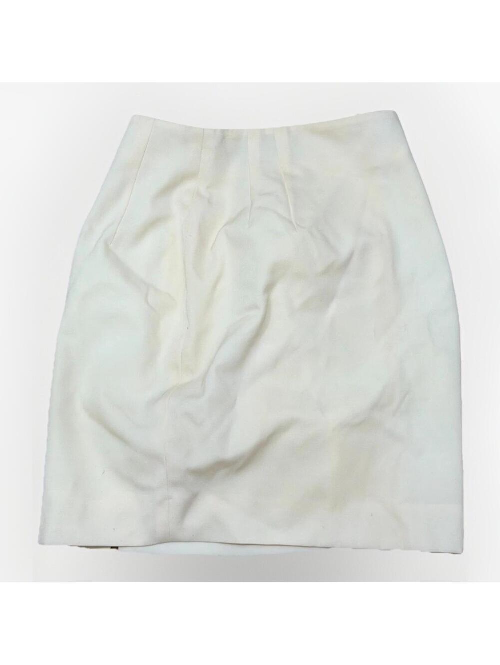 Classiques Entier Cream Wool Pencil Skirt Women’s 2 Made in Japan